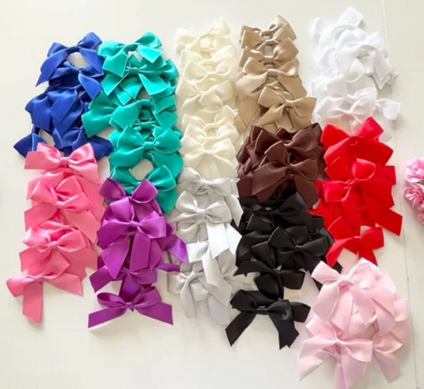 50 pieces / 7cm / Assorted Colours Handmade Double bows BW004