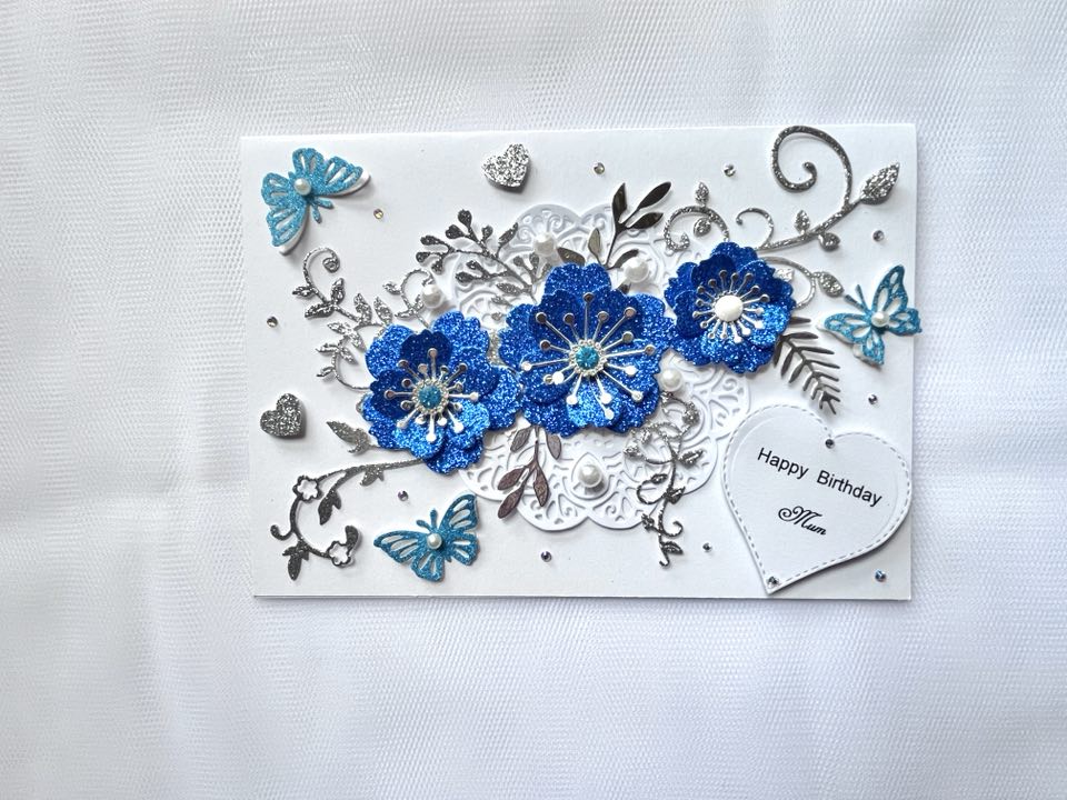 Luxury Handmade Personalised Birthday Card, Mum, Wife, Girlfriend, Sister C004