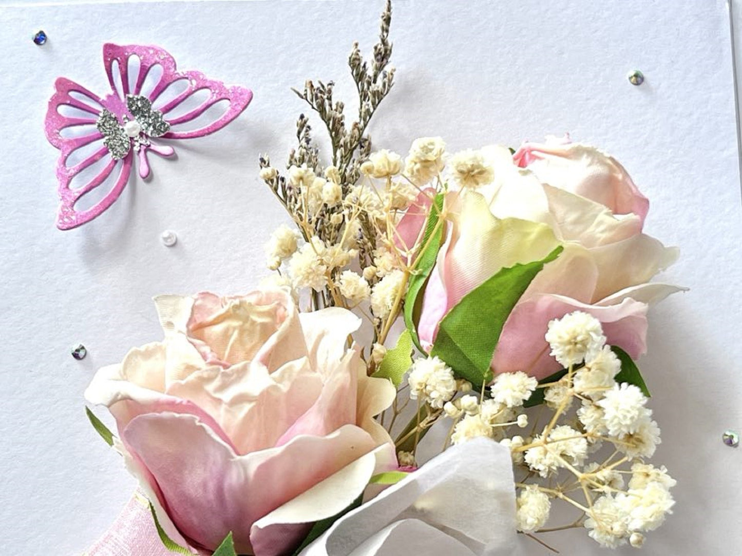 Luxury Handmade Personalised Flower Birthday Card  C006