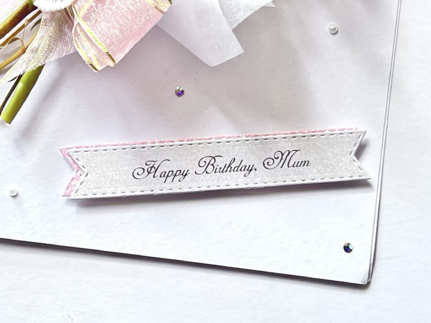 Luxury Handmade Personalised Flower Birthday Card  C006
