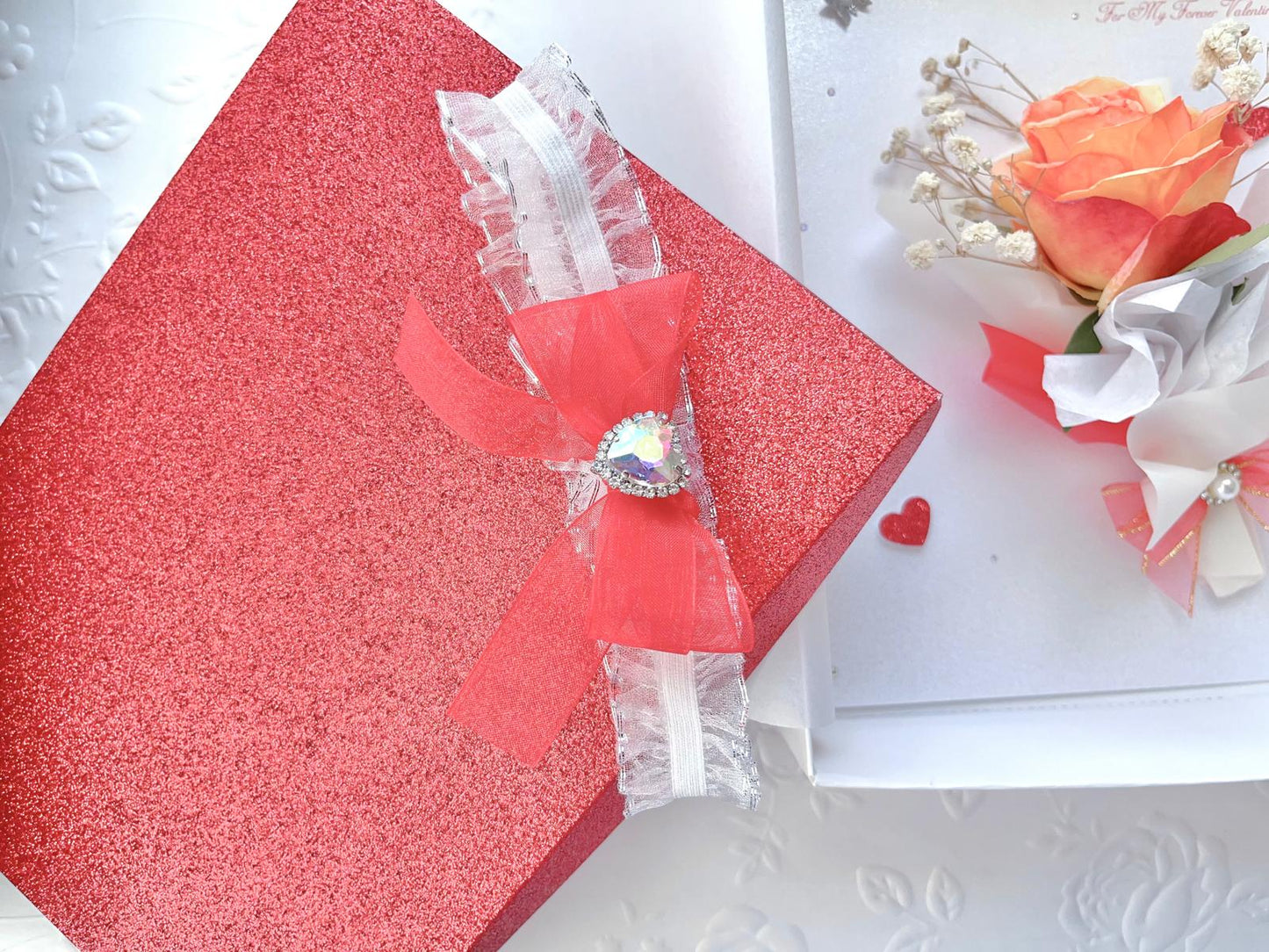 Luxury Handmade Personalised Valentines Day Card, Dried Flower Birthday Card, Greeting Card C019