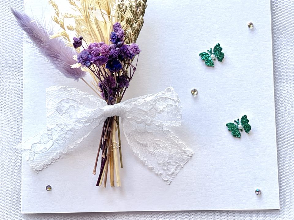 Luxury Handmade Personalised Flower Birthday Card  C648