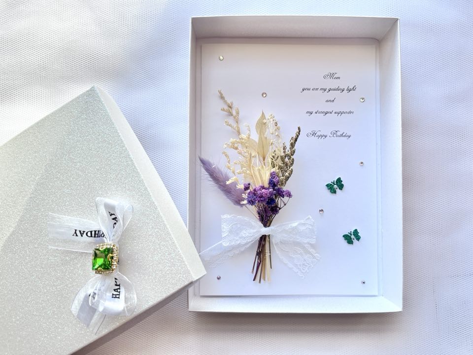 Luxury Handmade Personalised Flower Birthday Card  C648