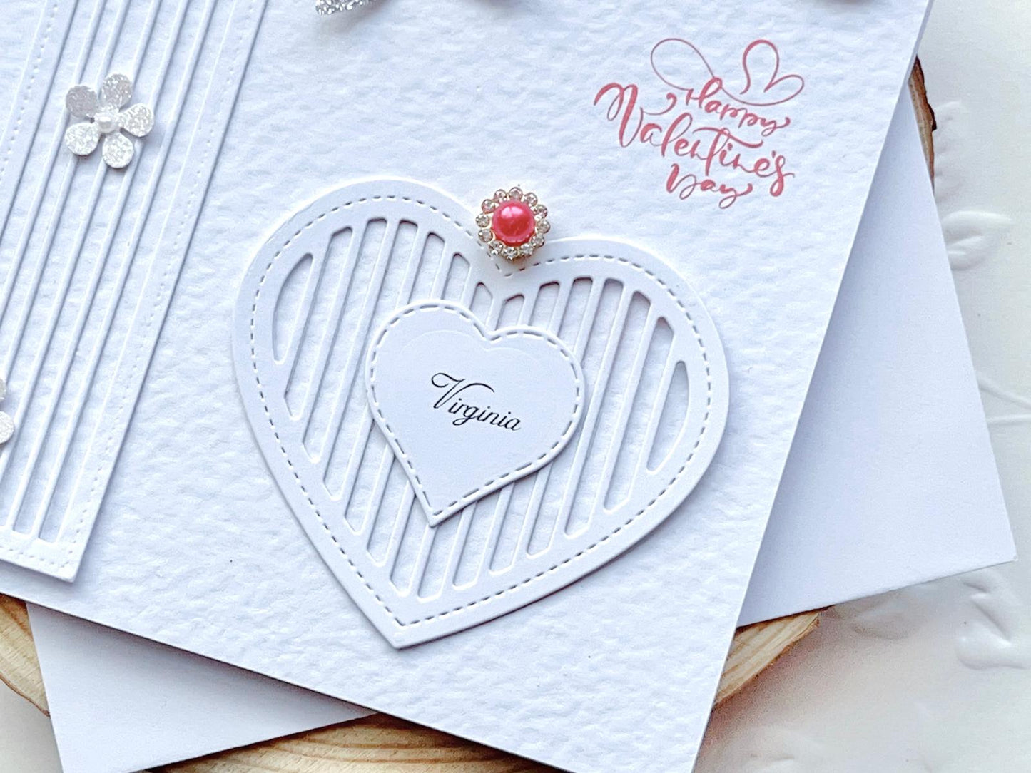 Luxury Personalised Handmade Valentines Day Card with Envelope C017
