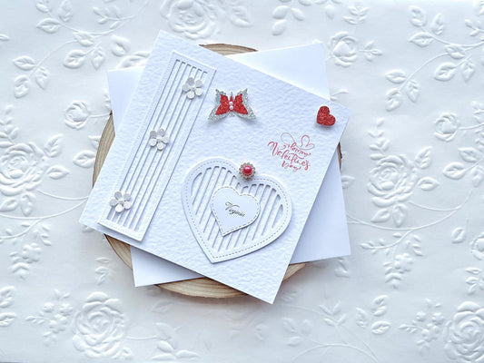 Luxury Personalised Handmade Valentines Day Card with Envelope C017