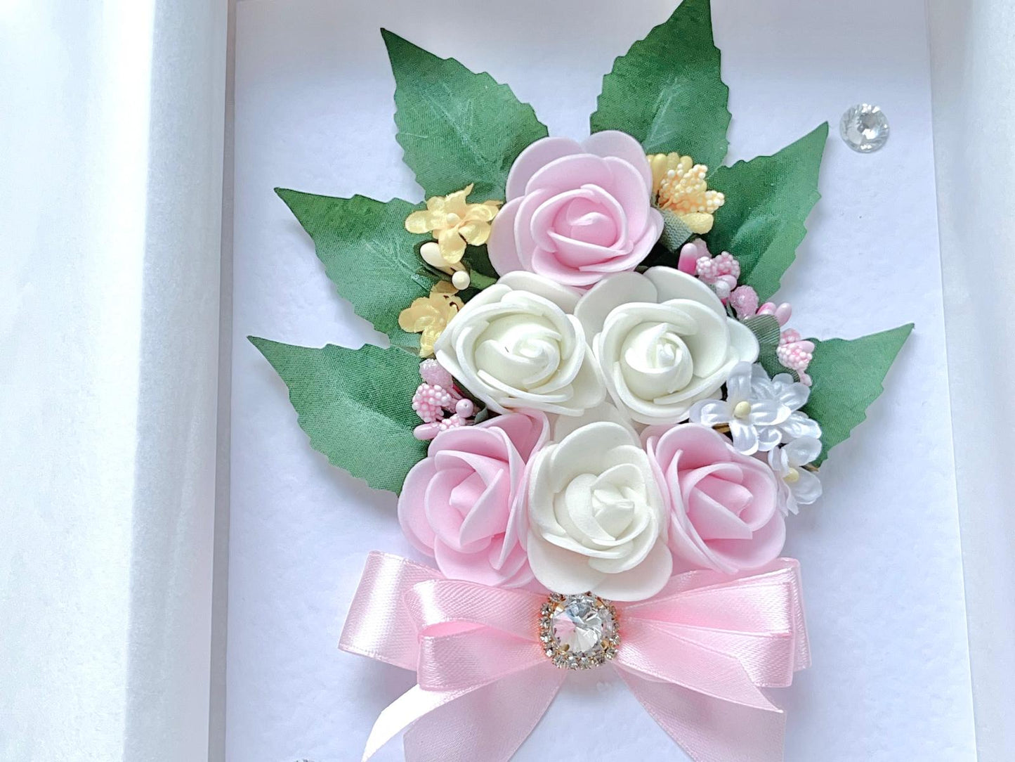 Luxury Handmade Personalised Floral Birthday Card, Bride and Groom C018