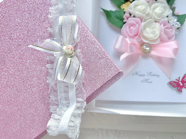 Luxury Handmade Personalised Floral Birthday Card, Greeting Card C018