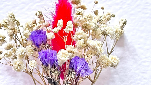 Luxury Handmade Dried Flower Birthday Card with Envelope  C019