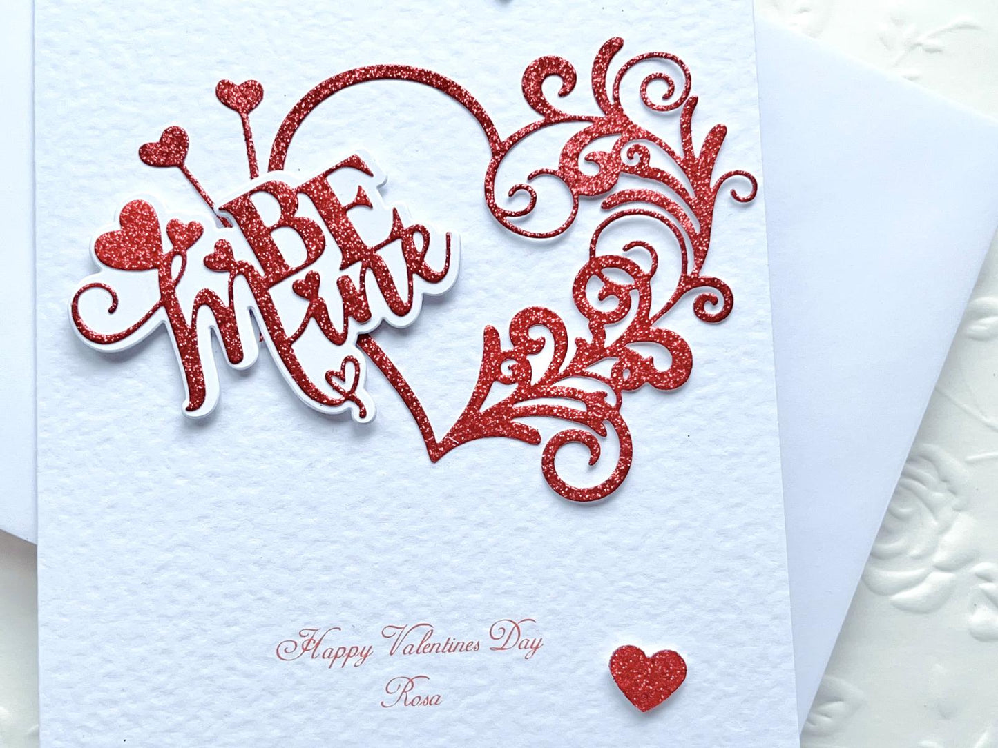 Luxury Personalised Handmade Valentines Day Card with Envelope C021