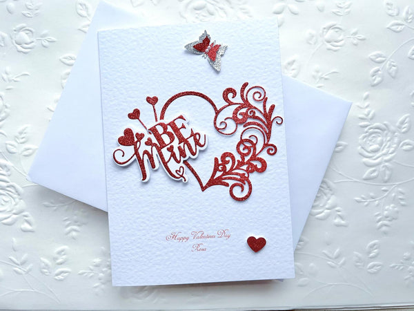 Luxury Personalised Handmade Valentines Day Card with Envelope C021
