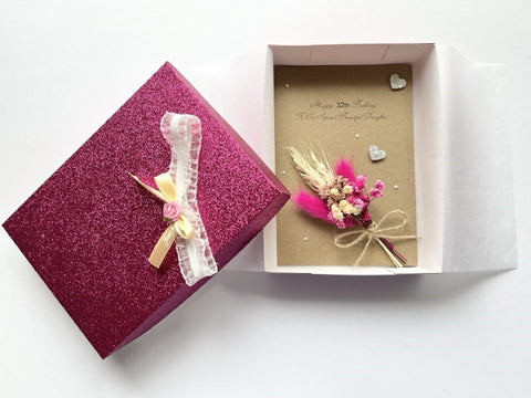 Luxury Handmade Preserved Birthday Card  C022