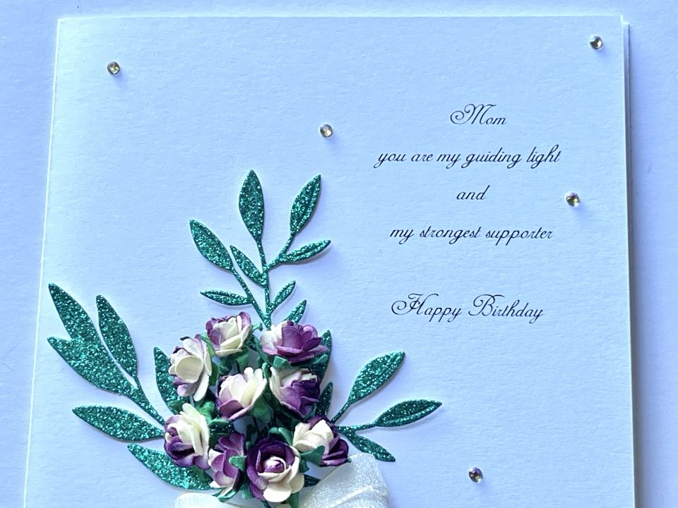 Luxury Personalised Handmade Birthday Card with Envelope C026