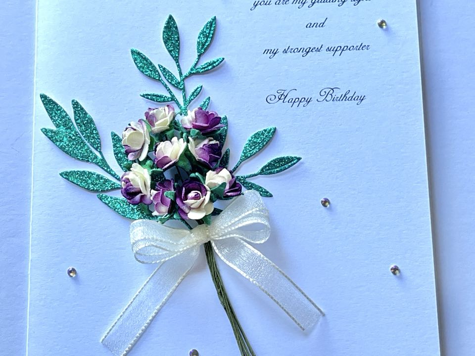 Luxury Personalised Handmade Birthday Card with Envelope C026