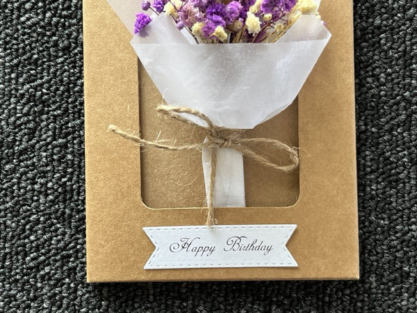 Luxury Handmade Preserved Birthday Card  C026
