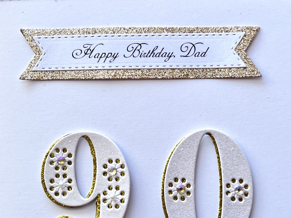 Handmade Personalised White Age Birthday Card for Dad, Husband, Son C028