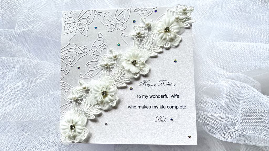 Luxury Personalised Handmade Wedding / Anniversary Card C030