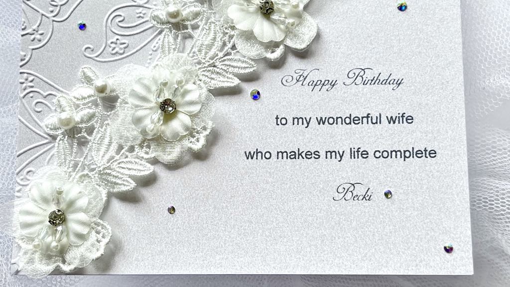 Luxury Personalised Handmade Wedding / Anniversary Card C030