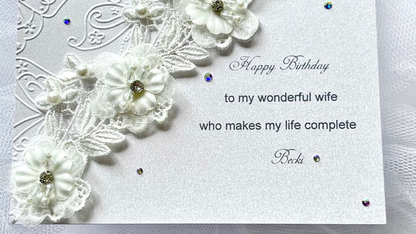 Luxury Personalised Handmade Wedding / Anniversary Card C030