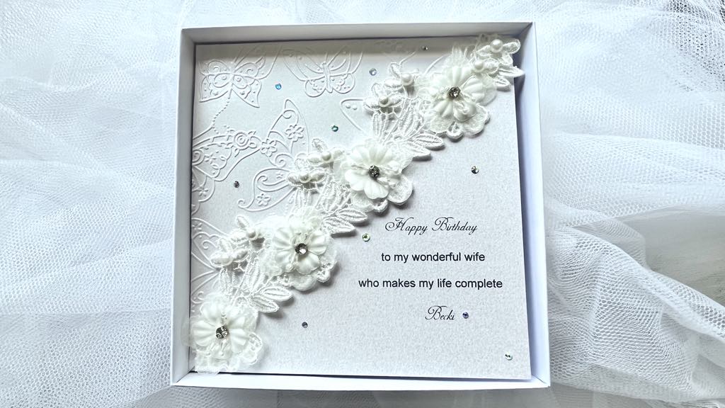 Luxury Personalised Handmade Wedding / Anniversary Card C030