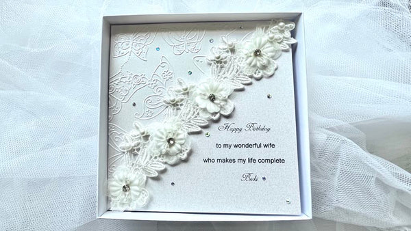 Luxury Personalised Handmade Wedding / Anniversary Card C030