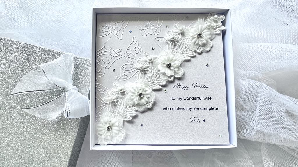Luxury Personalised Handmade Wedding / Anniversary Card C030