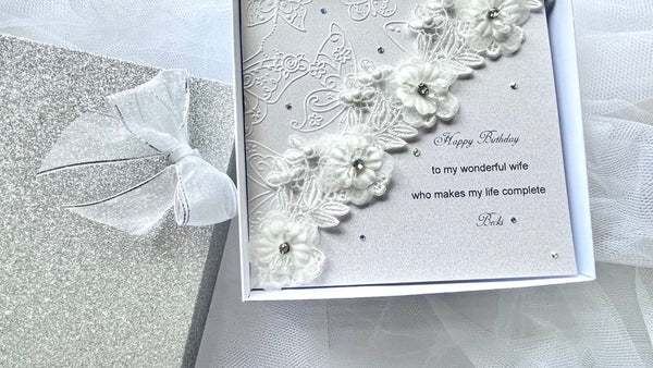 Luxury Personalised Handmade Wedding / Anniversary Card C030