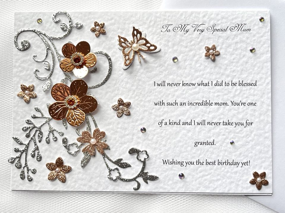 Luxury Personalised Handmade Birthday Card with Envelope C031