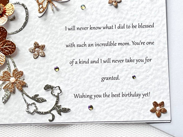 Luxury Personalised Handmade Birthday Card with Envelope C031