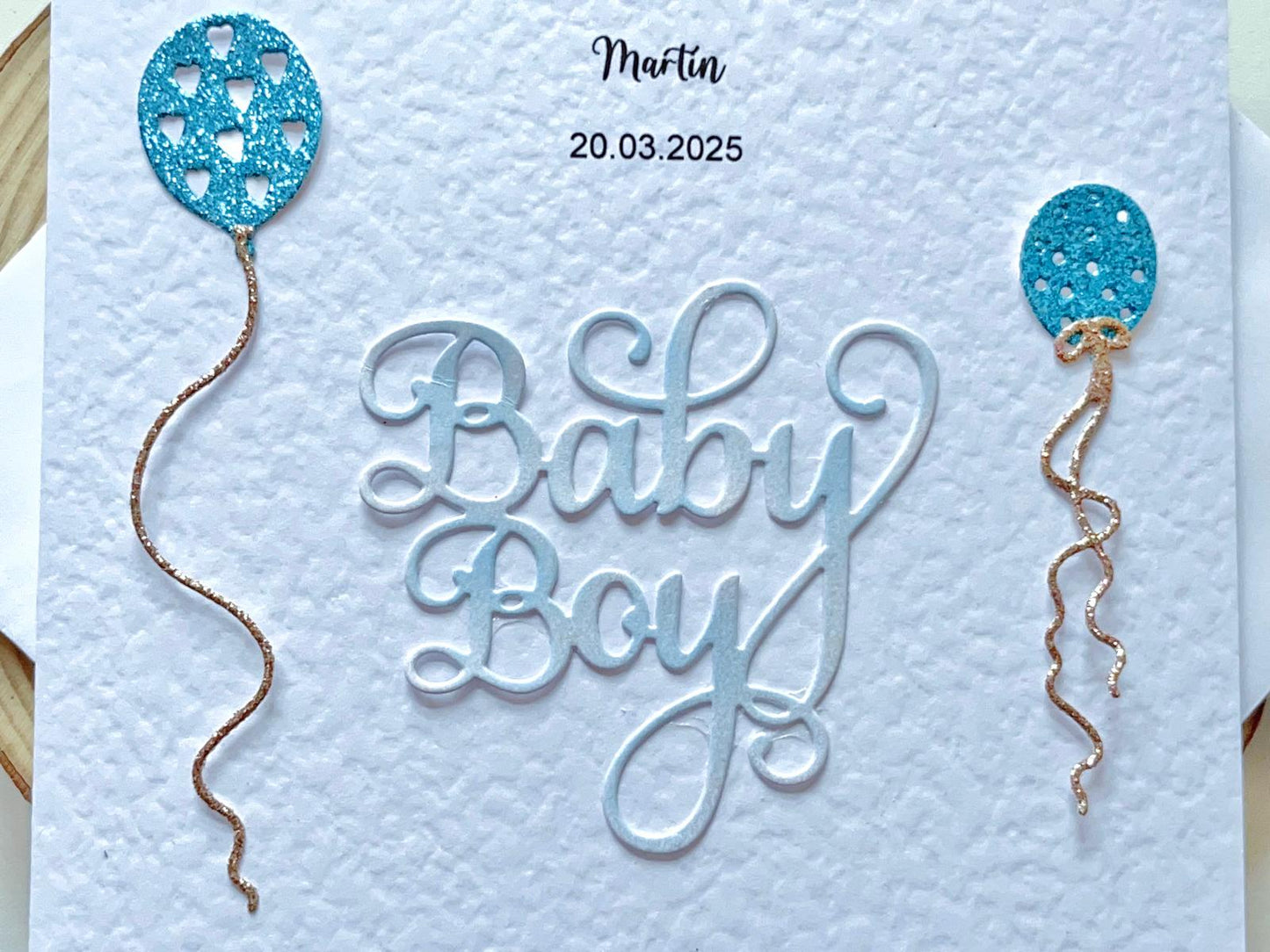 Personalised New Baby Card, Newborn Baby Boy Card  C033