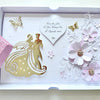 Luxury Handmade Personalised Floral Wedding Card, Bride and Groom C034