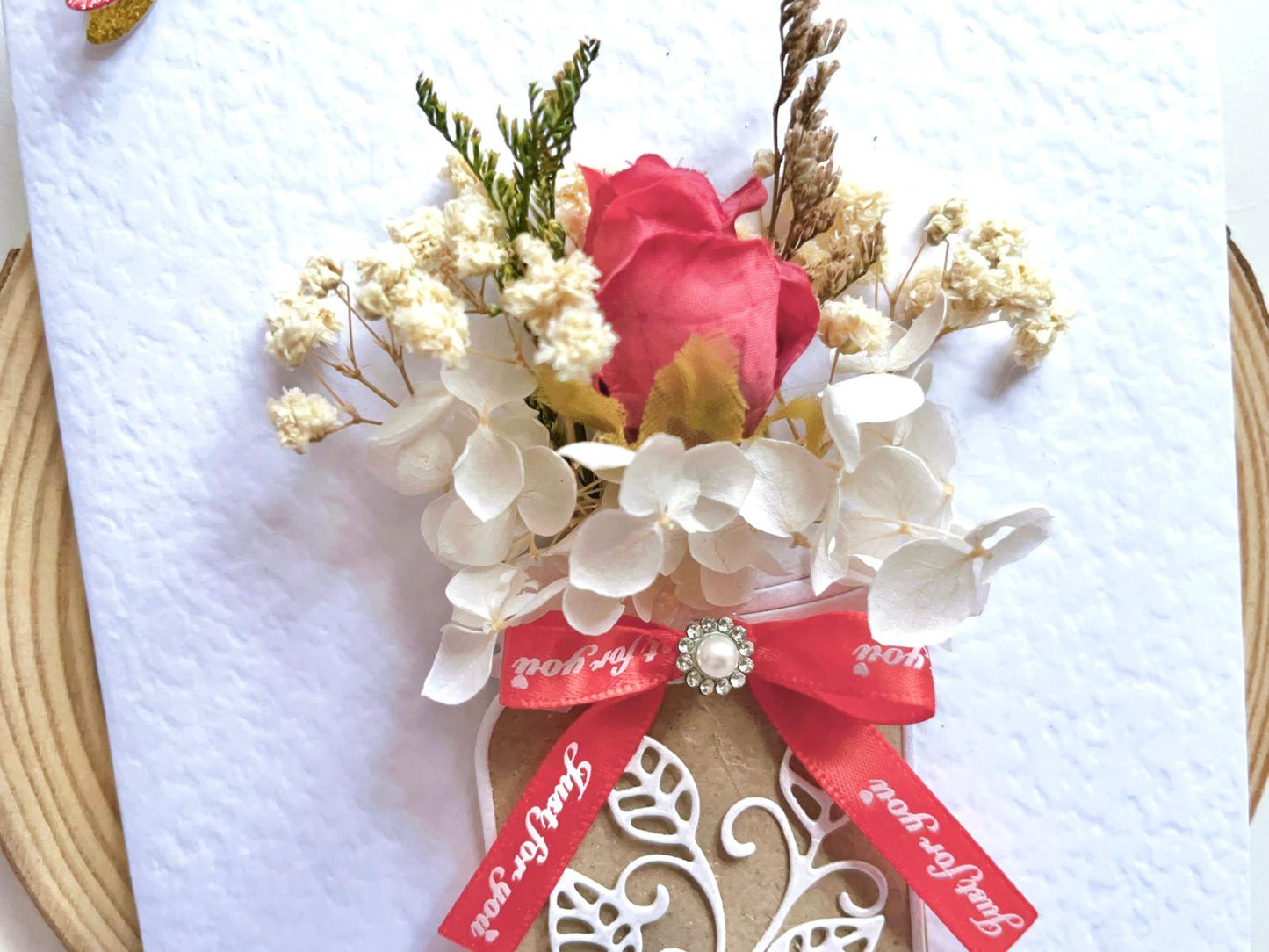 Luxury Handmade Personalised Flower Birthday Card C040