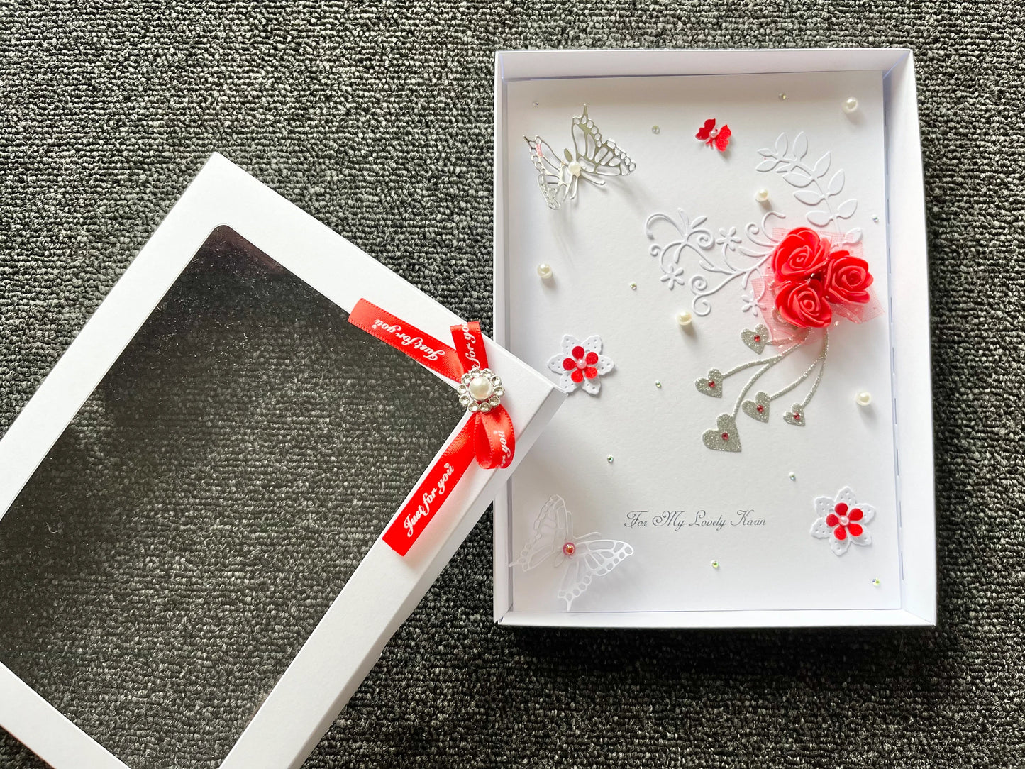 Luxury Handmade Birthday Flower Card C064