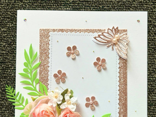 Luxury Personalised Preserved Dried Flower Card C069