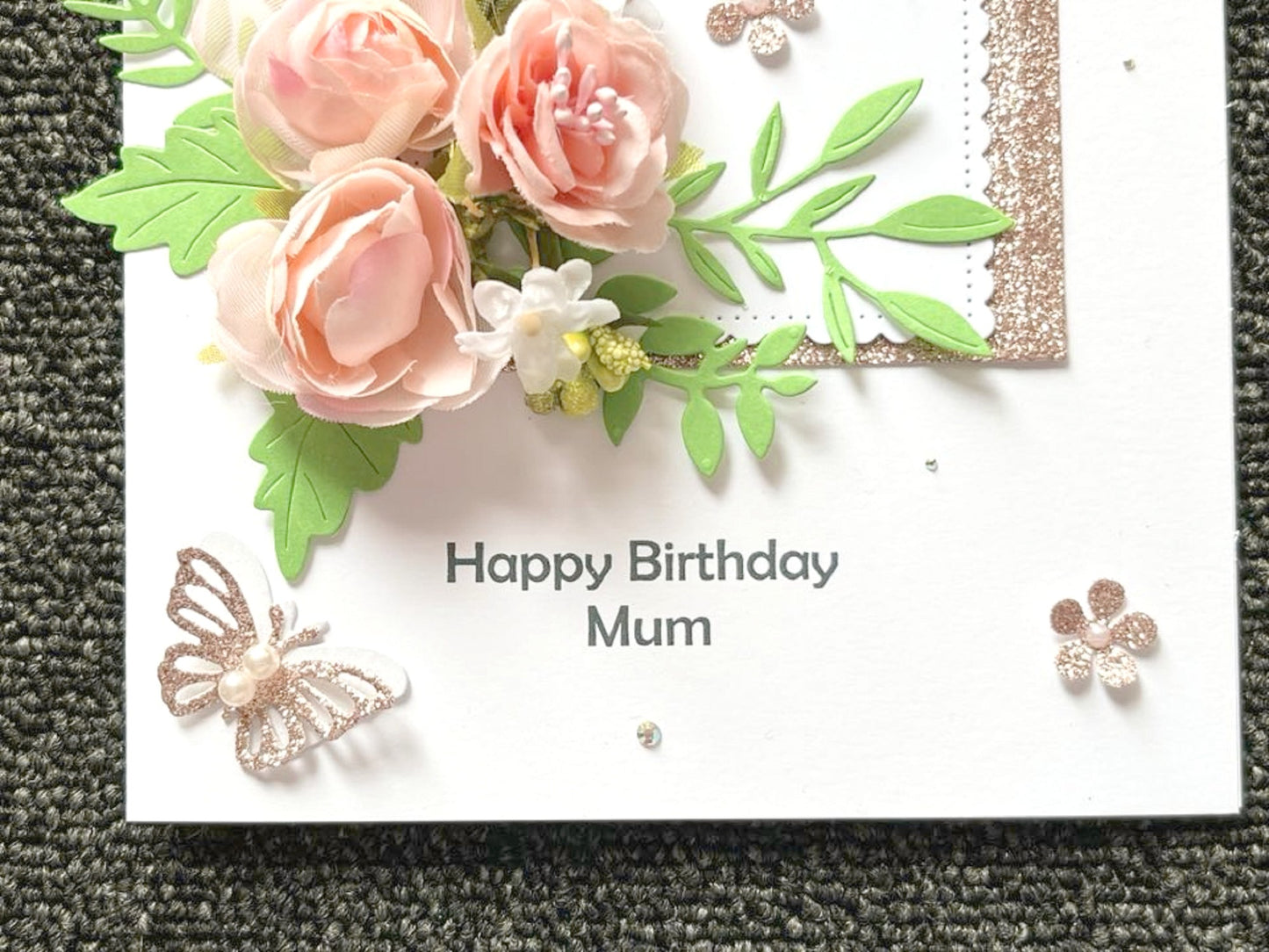 Luxury Personalised Preserved Dried Flower Card C069
