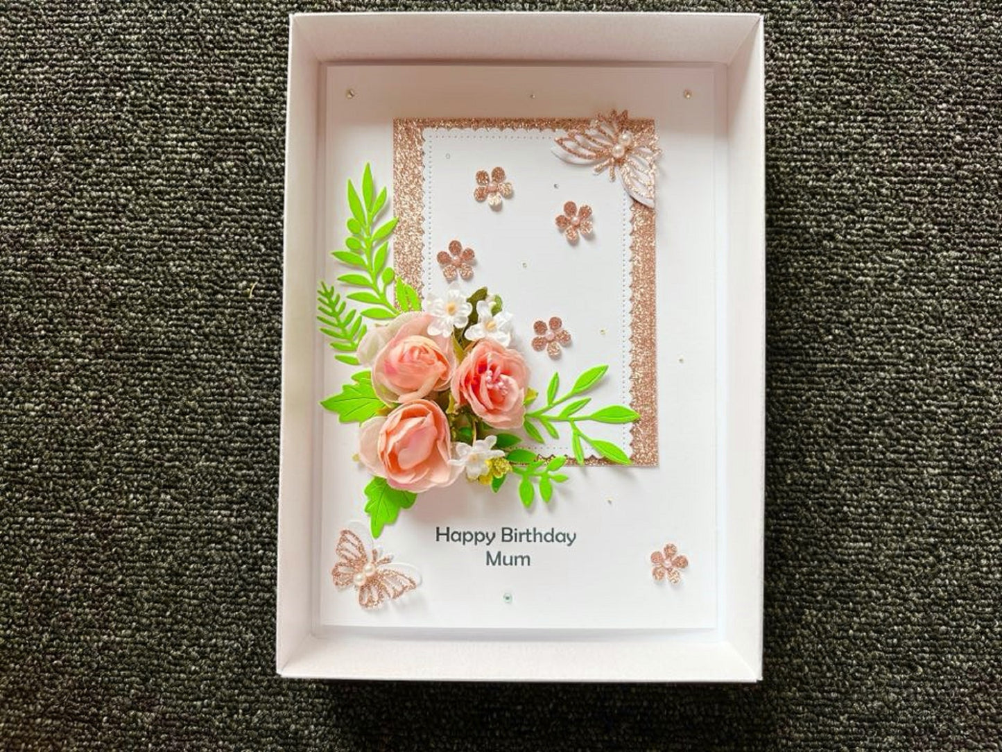 Luxury Personalised Preserved Dried Flower Card C069