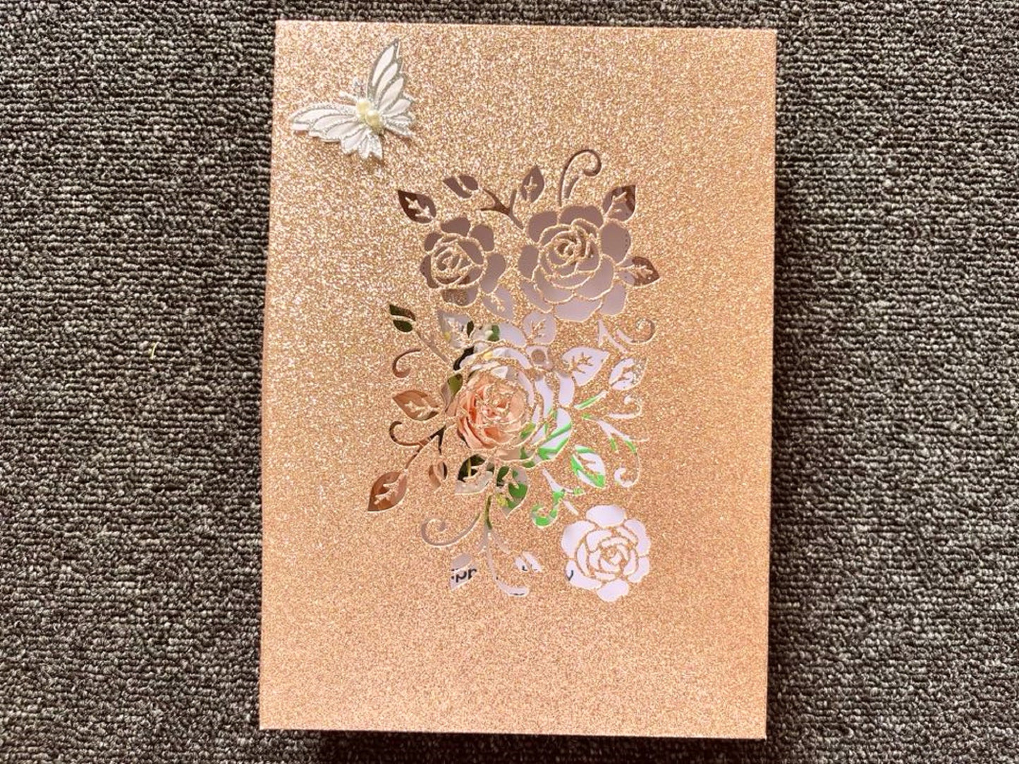 Luxury Personalised Preserved Dried Flower Card C069