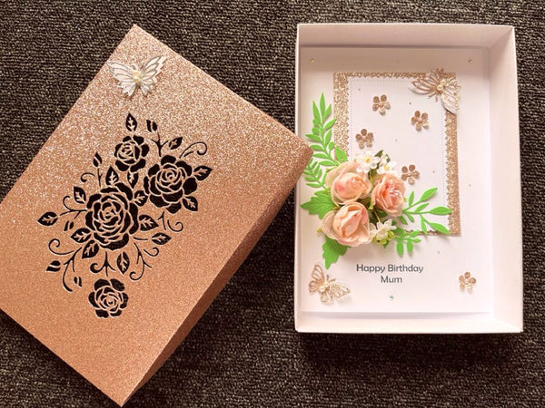 Luxury Personalised Preserved Dried Flower Card C069