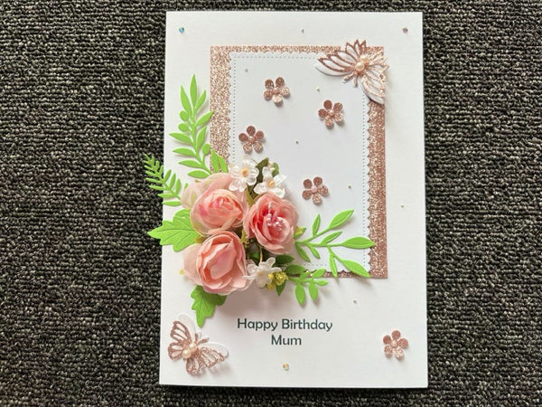 Luxury Personalised Preserved Dried Flower Card C069