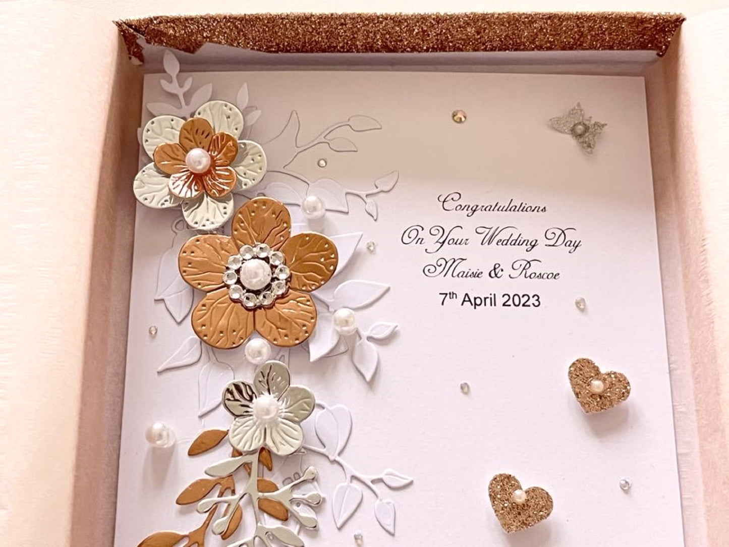 Luxury Handmade Wedding Card  C099