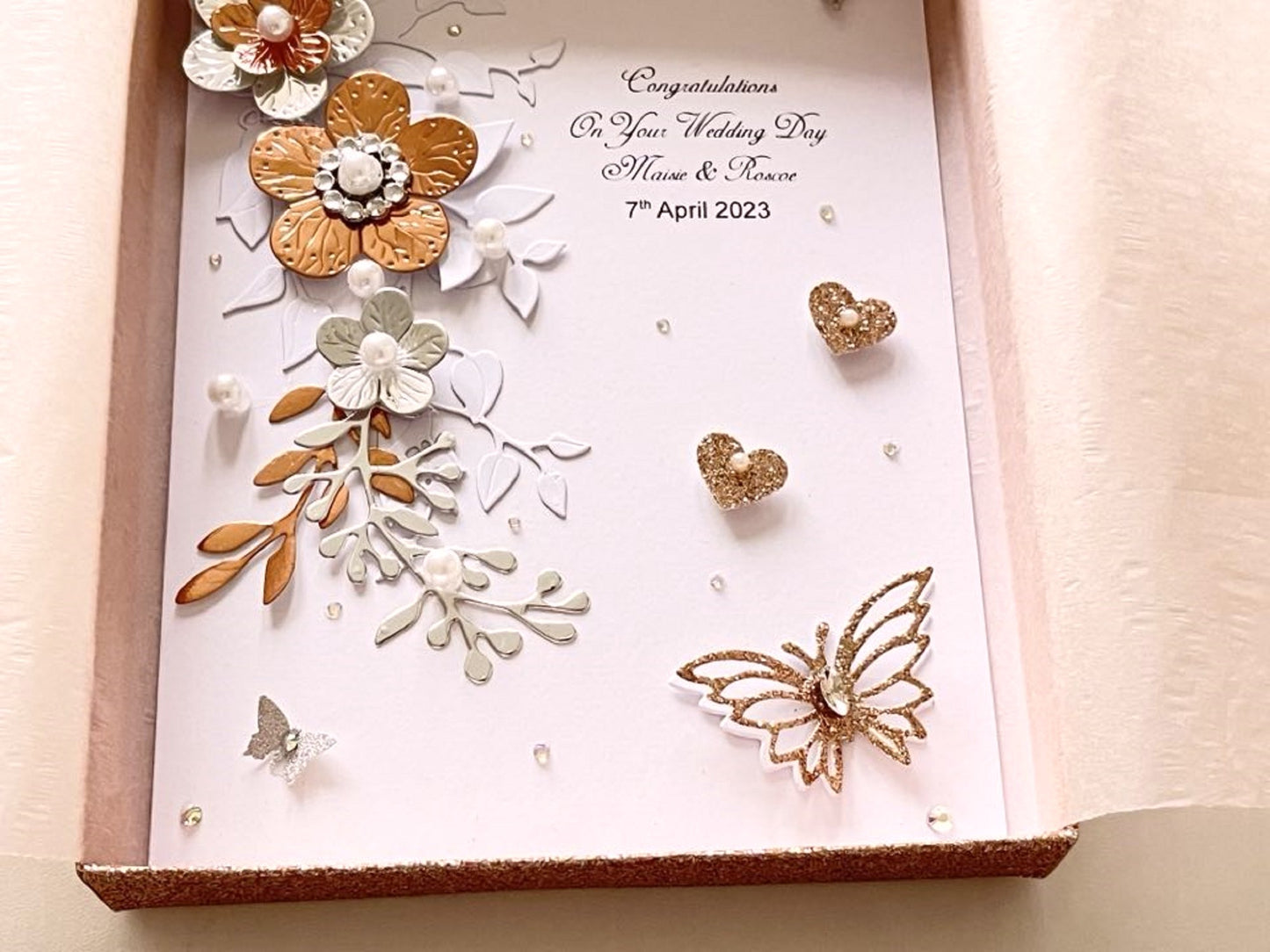 Luxury Handmade Wedding Card  C099