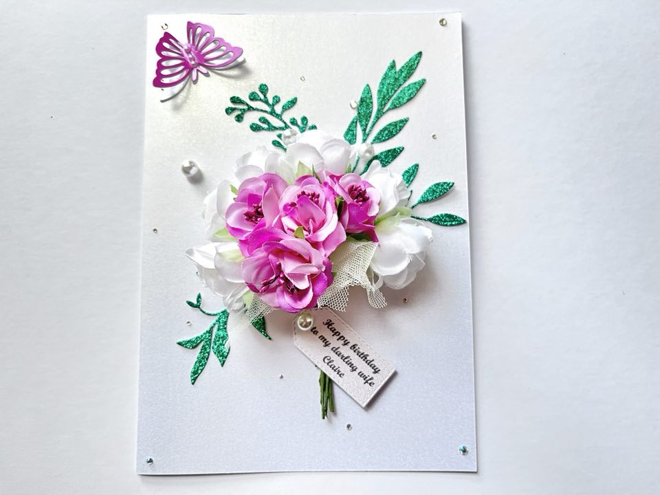 Luxury Handmade Personalised Birthday Card, Mum, Wife, Girlfriend, Sister C101
