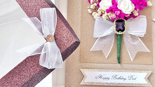 Luxury Handmade Personalised Dried Flower Envelope Birthday Card  C1100
