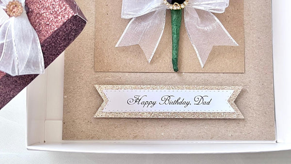 Luxury Handmade Personalised Dried Flower Envelope Birthday Card  C1100