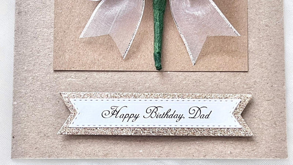 Luxury Handmade Personalised Dried Flower Envelope Birthday Card  C1100