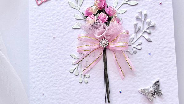 Luxury Handmade Personalised Floral Birthday Flower Card C1103
