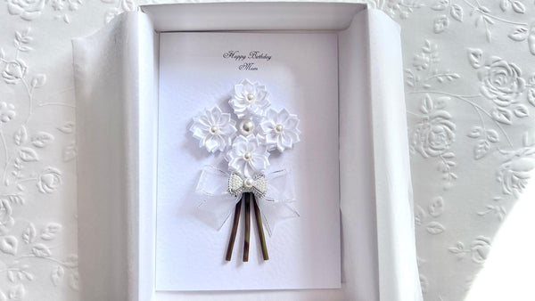 Luxury Handmade Personalised Floral Birthday Flower Card C1106