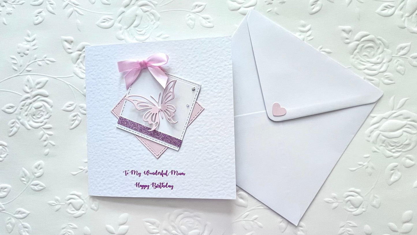 Luxury Personalised Handmade Birthday Card with Envelope C1107