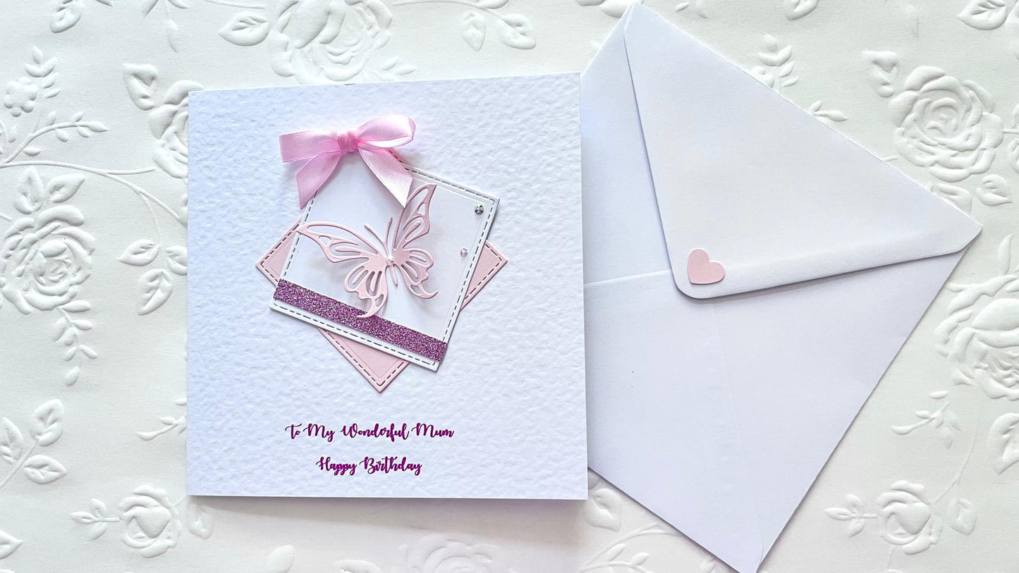 Luxury Personalised Handmade Birthday Card with Envelope C1107