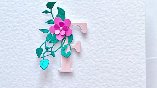 Luxury Personalised Handmade Alphabet Birthday Card with Envelope C1108