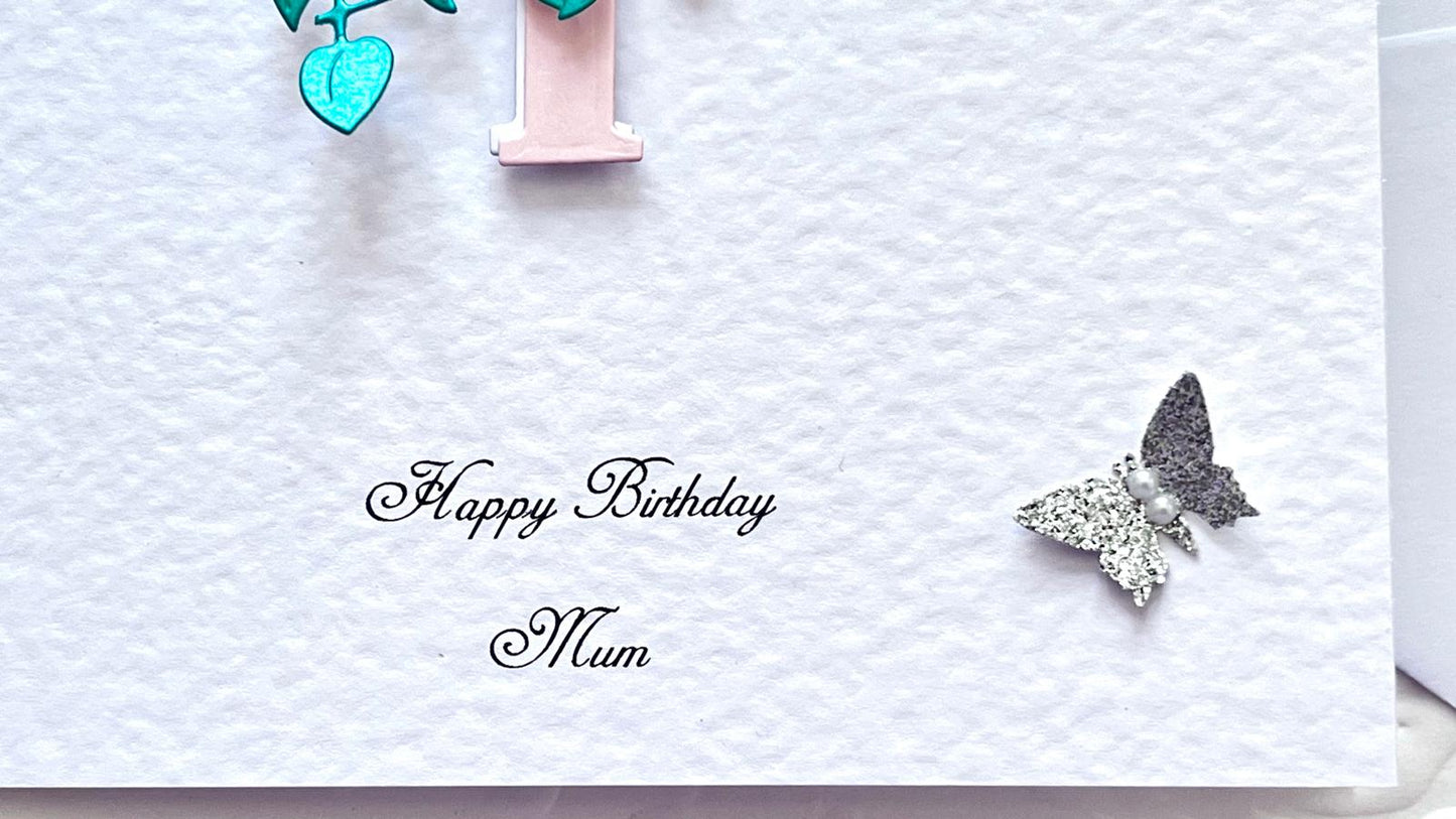 Luxury Personalised Handmade Alphabet Birthday Card with Envelope C1108